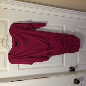 Fuchsia bodycon mini dress in small size. Lightly used. Femme brand